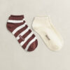 2-Pack Striped & Solid Ankle Socks