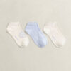 3-Pack Monogram & Solid Ankle Socks