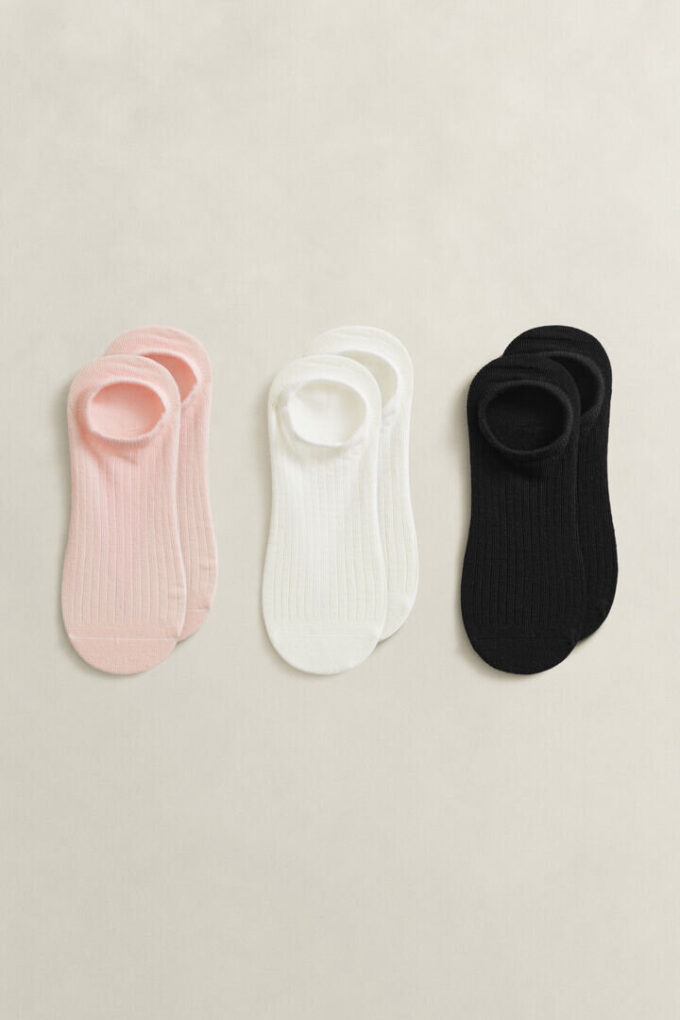 3-Pack Ribbed Low-Cut Socks