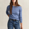 Cable Knit Crew Neck Sweater