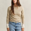 Cable Knit Crew Neck Sweater