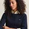 Cable Knit Crew Neck Sweater