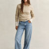 Cable Knit Crew Neck Sweater