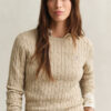 Cable Knit Crew Neck Sweater