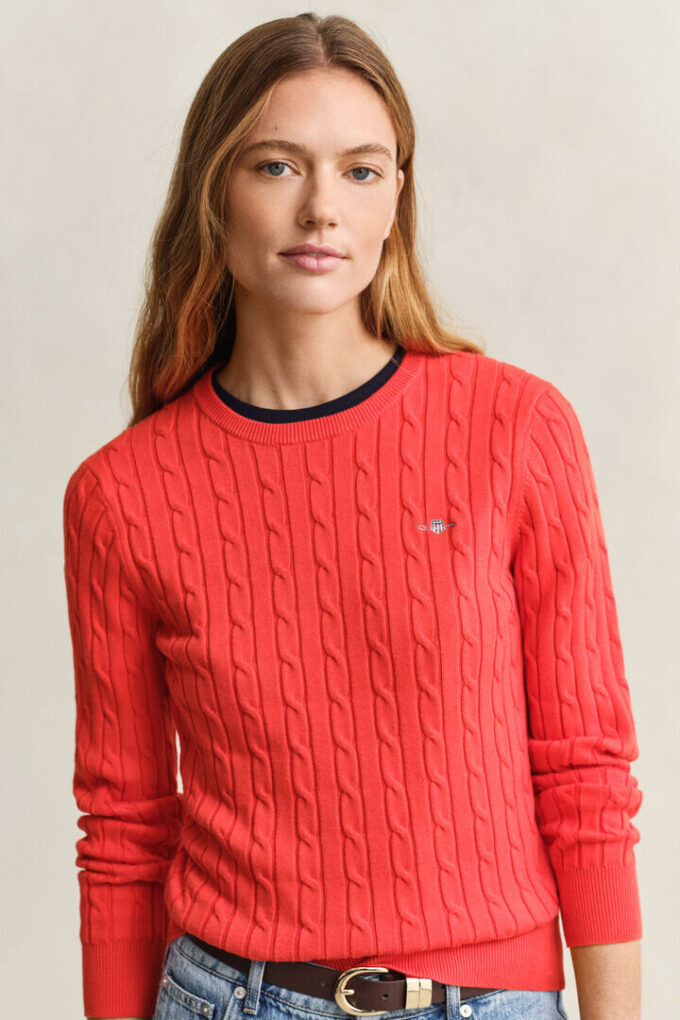 Cable Knit Crew Neck Sweater