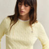 Cable Knit Crew Neck Sweater