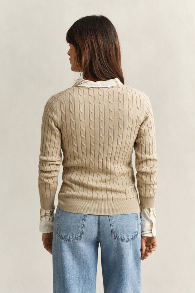 Cable Knit Crew Neck Sweater