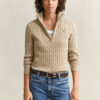 Cable Knit Half-Zip Sweater