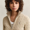 Cable Knit Half-Zip Sweater