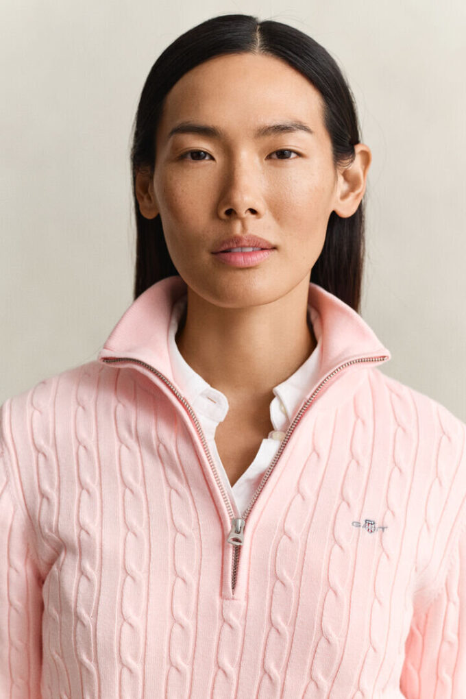Cable Knit Half-Zip Sweater