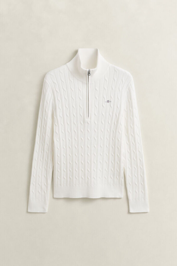 Cable Knit Half-Zip Sweater