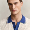 Cable Knit Polo Sweater