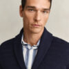 Cable Knit Shawl Collar Cardigan