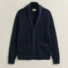 Cable Knit Shawl Collar Cardigan