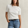 Cable Knit Short Sleeve Sweater