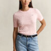 Cable Knit Short Sleeve Sweater