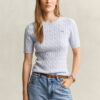 Cable Knit Short Sleeve Sweater