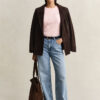 Cable Knit Short Sleeve Sweater