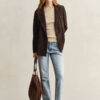 Cable Knit Short Sleeve Sweater