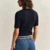Cable Knit Short Sleeve Sweater
