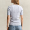 Cable Knit Short Sleeve Sweater