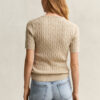 Cable Knit Short Sleeve Sweater