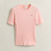 Cable Knit Short Sleeve Sweater