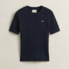 Cable Knit Short Sleeve Sweater