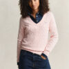 Cable Knit V-Neck Sweater