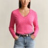 Cable Knit V-Neck Sweater