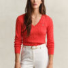 Cable Knit V-Neck Sweater