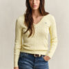 Cable Knit V-Neck Sweater