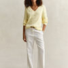 Cable Knit V-Neck Sweater