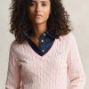 Cable Knit V-Neck Sweater