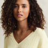 Cable Knit V-Neck Sweater