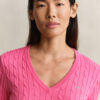 Cable Knit V-Neck Sweater