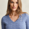Cable Knit V-Neck Sweater
