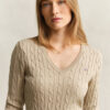 Cable Knit V-Neck Sweater