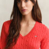 Cable Knit V-Neck Sweater