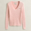 Cable Knit V-Neck Sweater