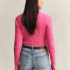 Cable Knit V-Neck Sweater