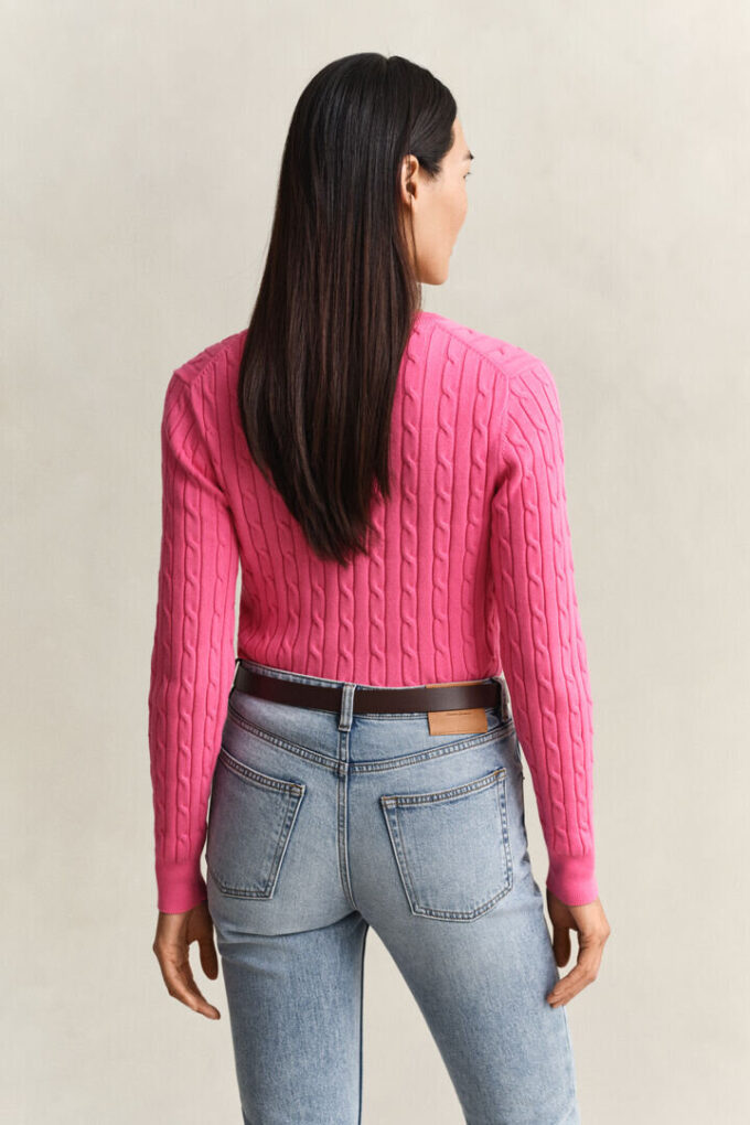 Cable Knit V-Neck Sweater