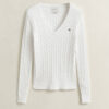 Cable Knit V-Neck Sweater