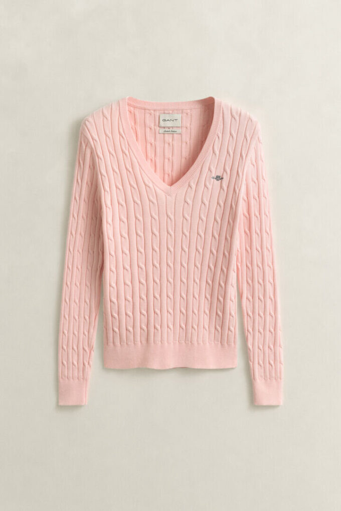Cable Knit V-Neck Sweater