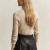 Cable Knit V-Neck Sweater