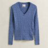 Cable Knit V-Neck Sweater