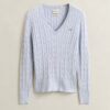 Cable Knit V-Neck Sweater
