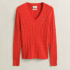 Cable Knit V-Neck Sweater