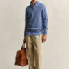Casual Cotton Half-Zip Sweater