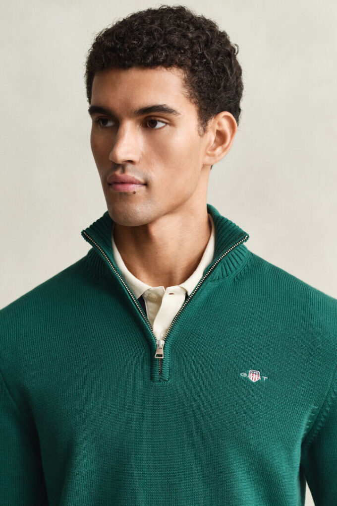 Casual Cotton Half-Zip Sweater